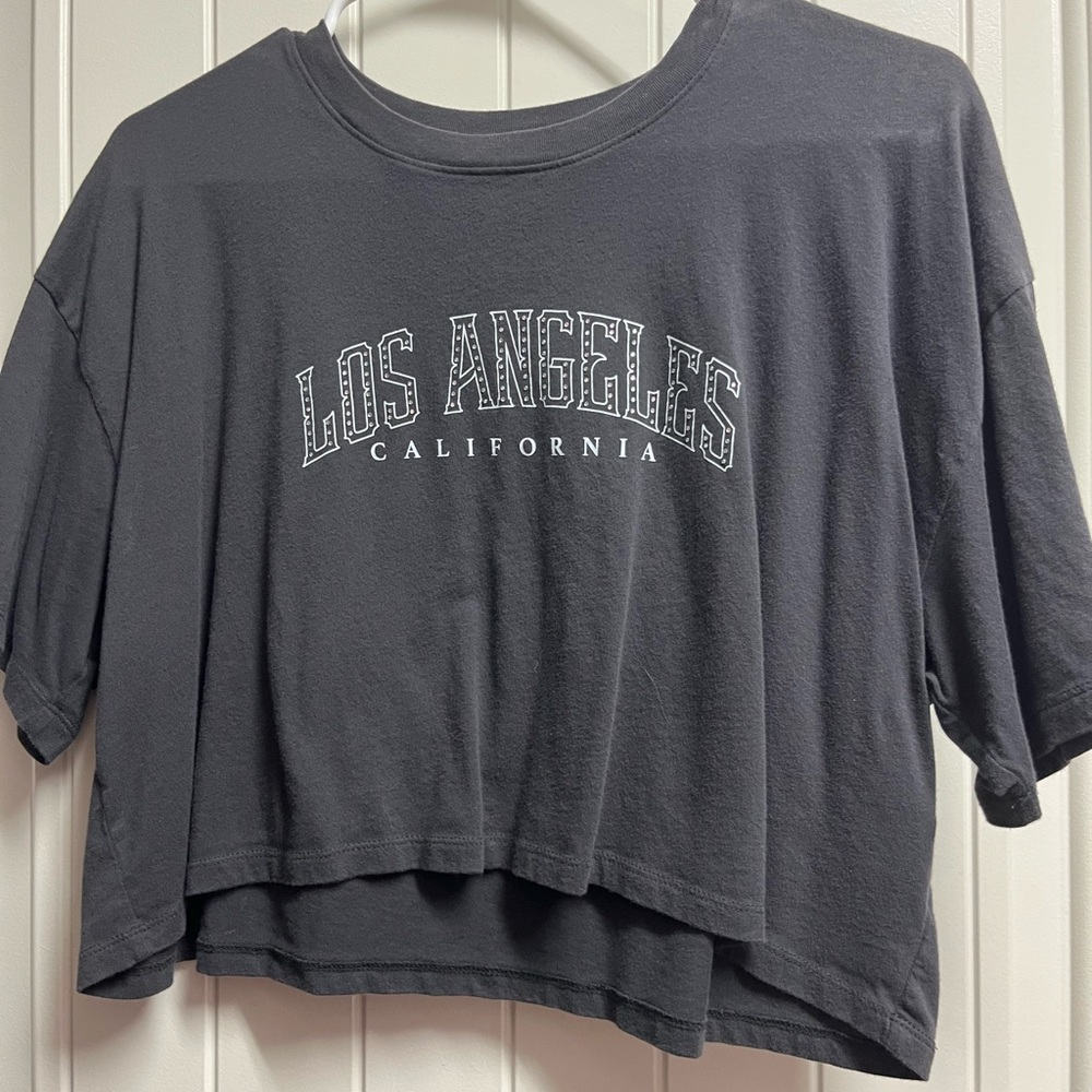 Cropped Los Angeles blinged top